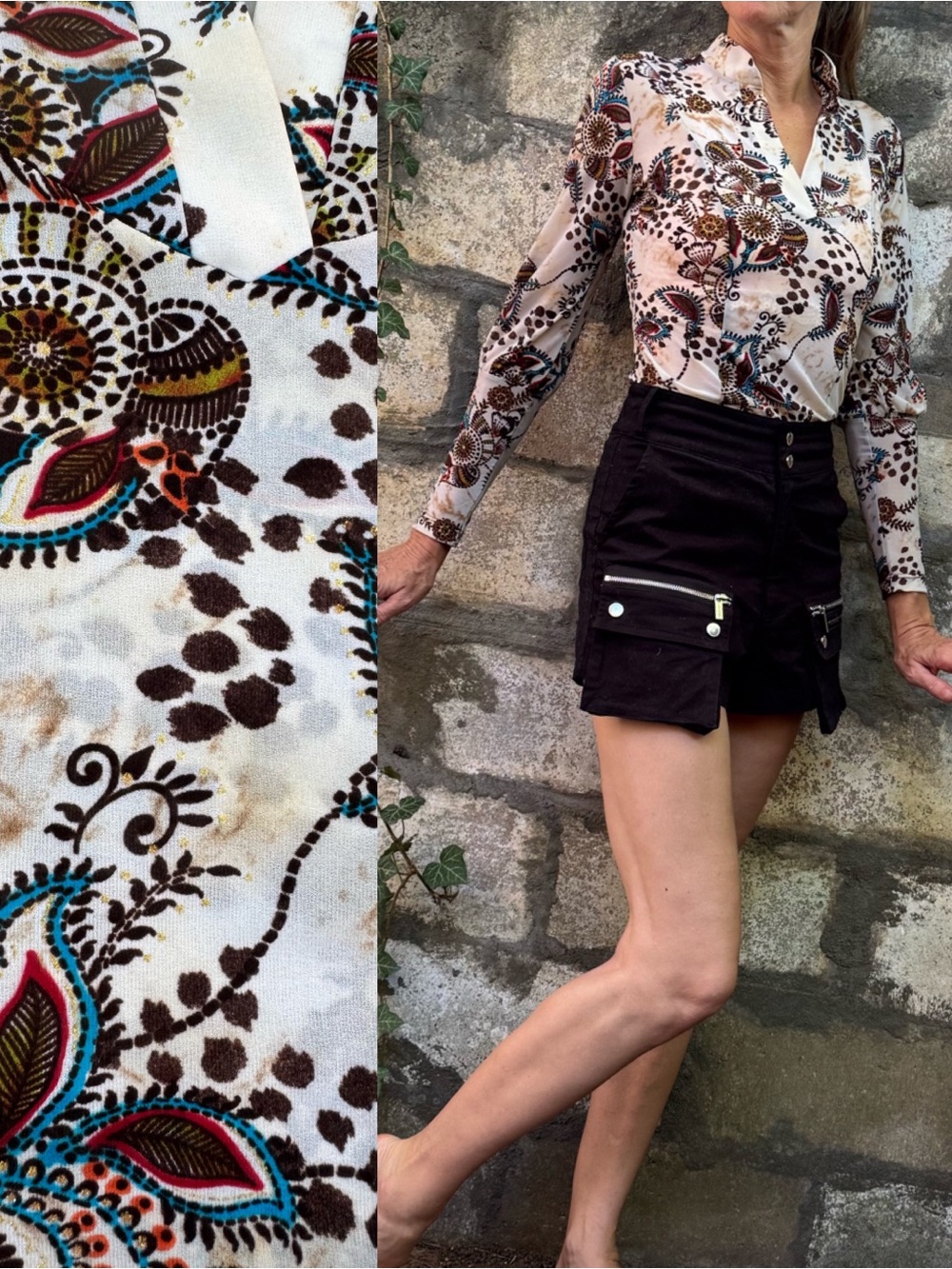 90s vintage mesh long sleeve shirt